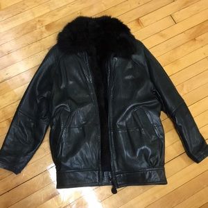 fur lined leather jacket